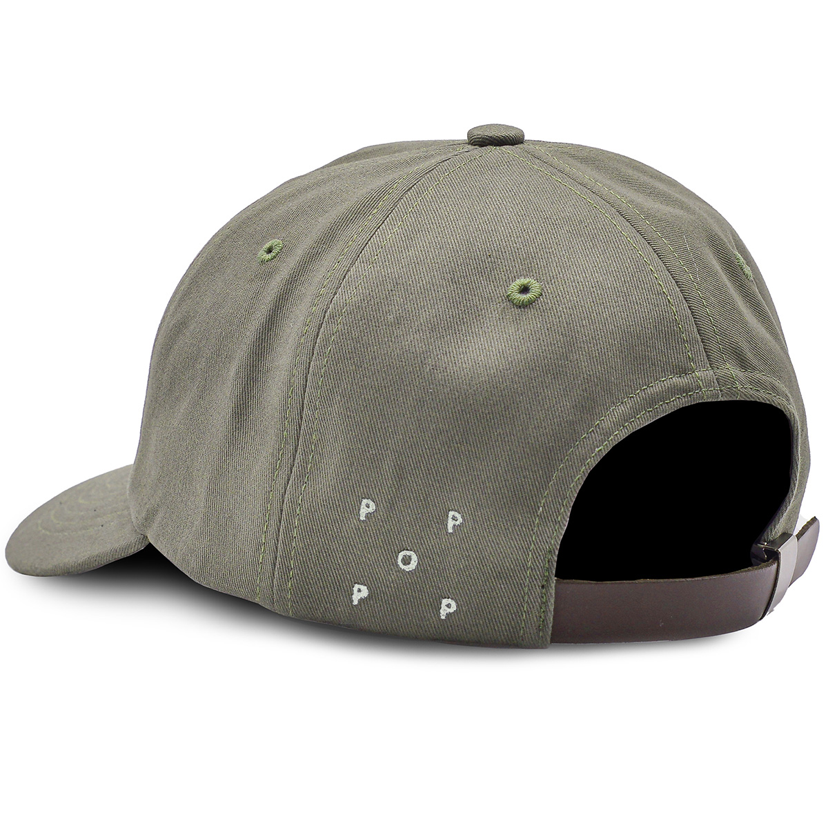 POP Initials Sixpanel Hat Moss