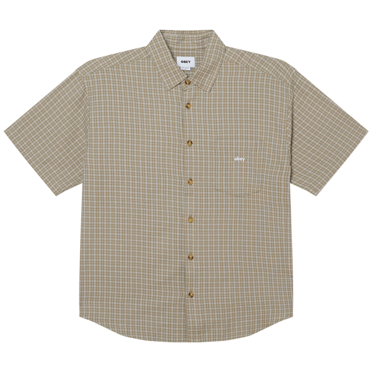 Obey Bigwig Ian Woven Shirt Dried Sage