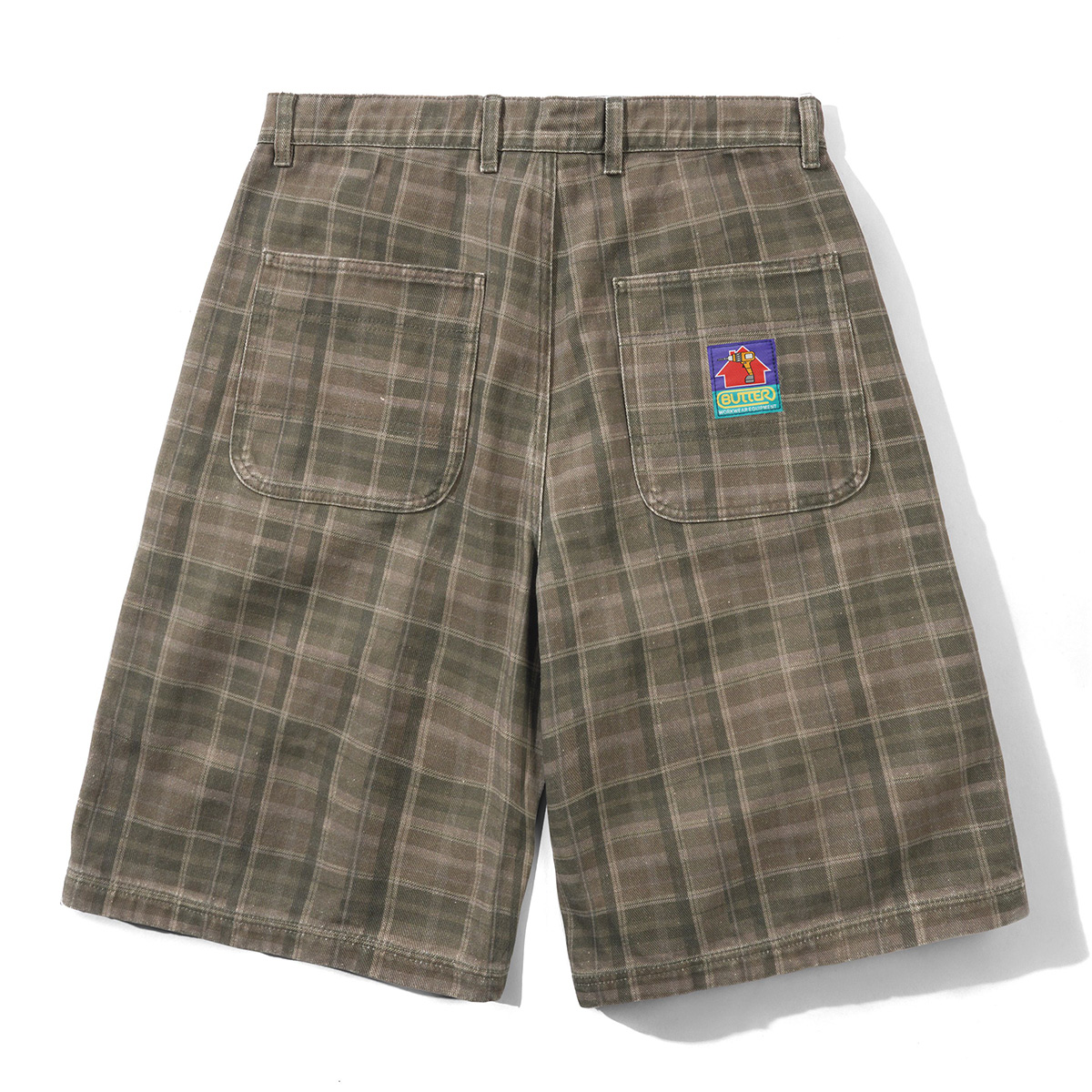 Butter Goods Work Shorts Washed Plaid