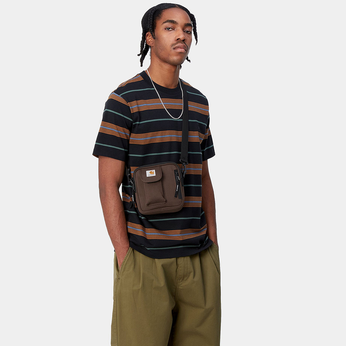 carhartt wip tobacco Jacket Zip OG Detroit featuring a corduroy collar Carhartt WIP Essentials Bag Small
