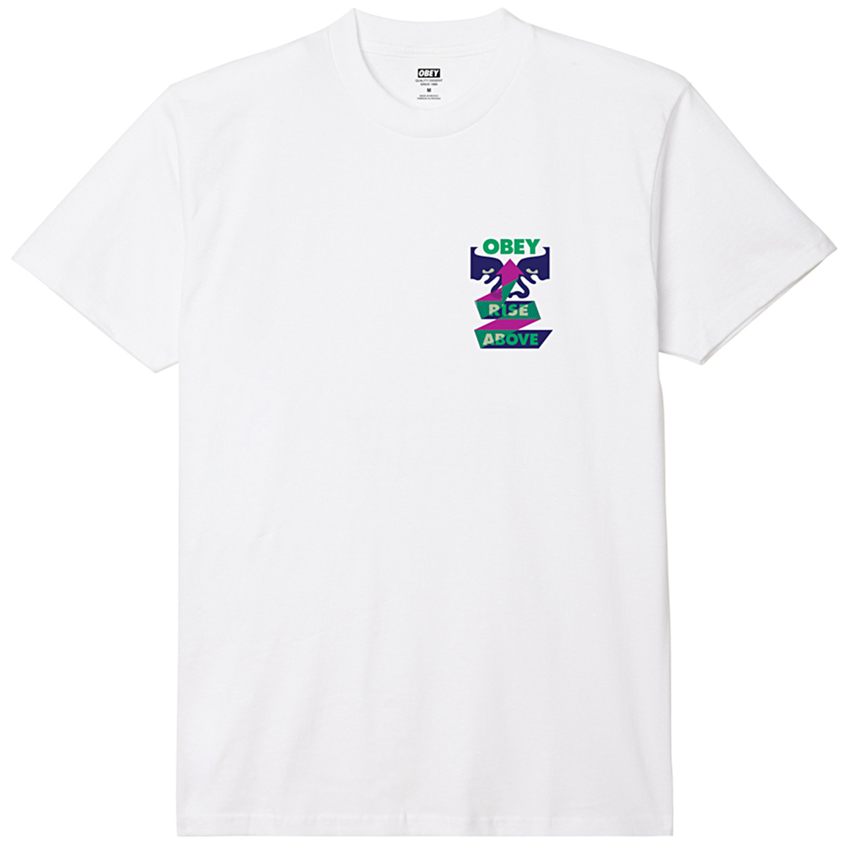 Obey Rise Above Ribbon T-Shirt White Obey Rise Above Ribbon T-Shirt White