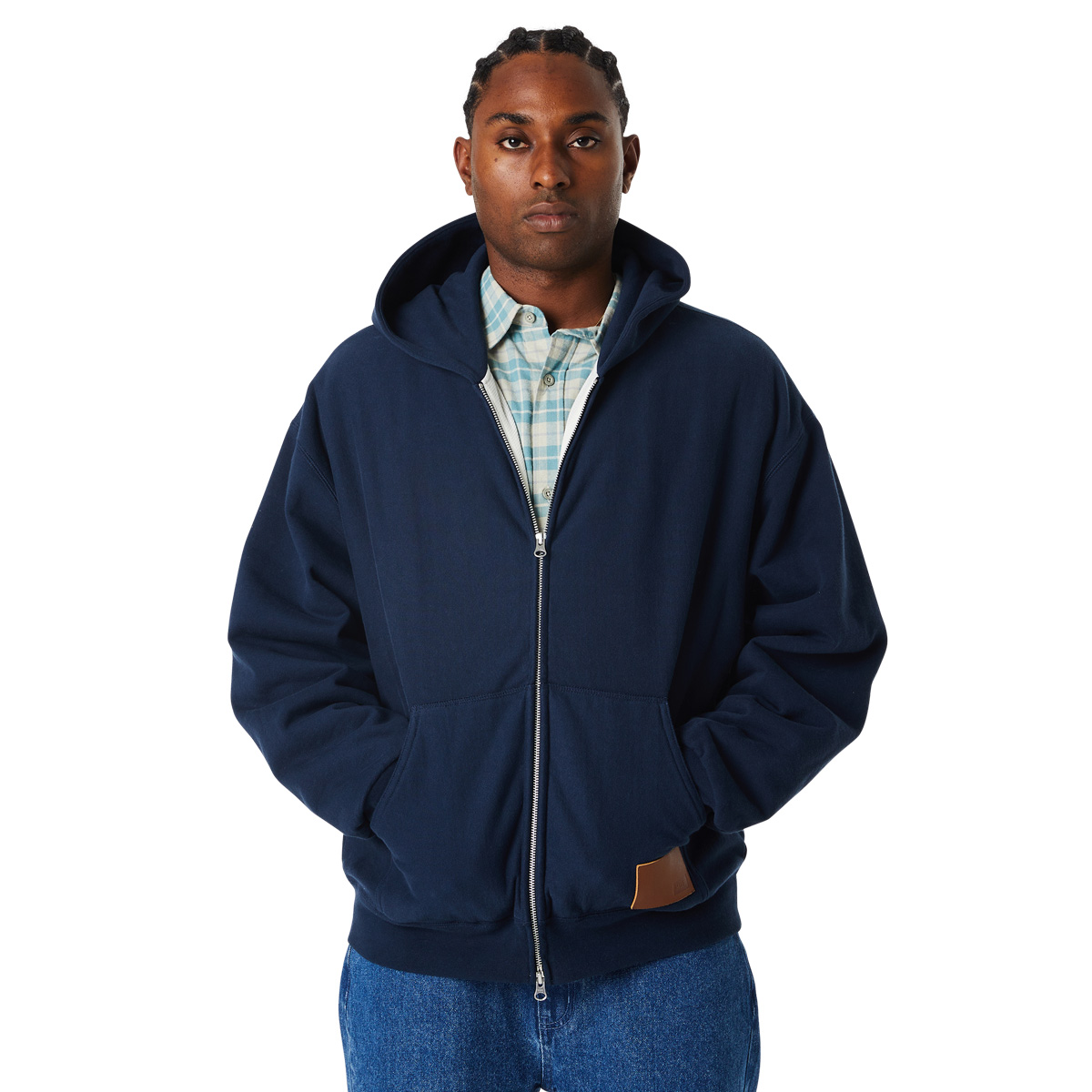 HUF Carrington Thermal Lined Fleece Sweater Navy HUF Carrington Thermal Lined Fleece Sweater Navy