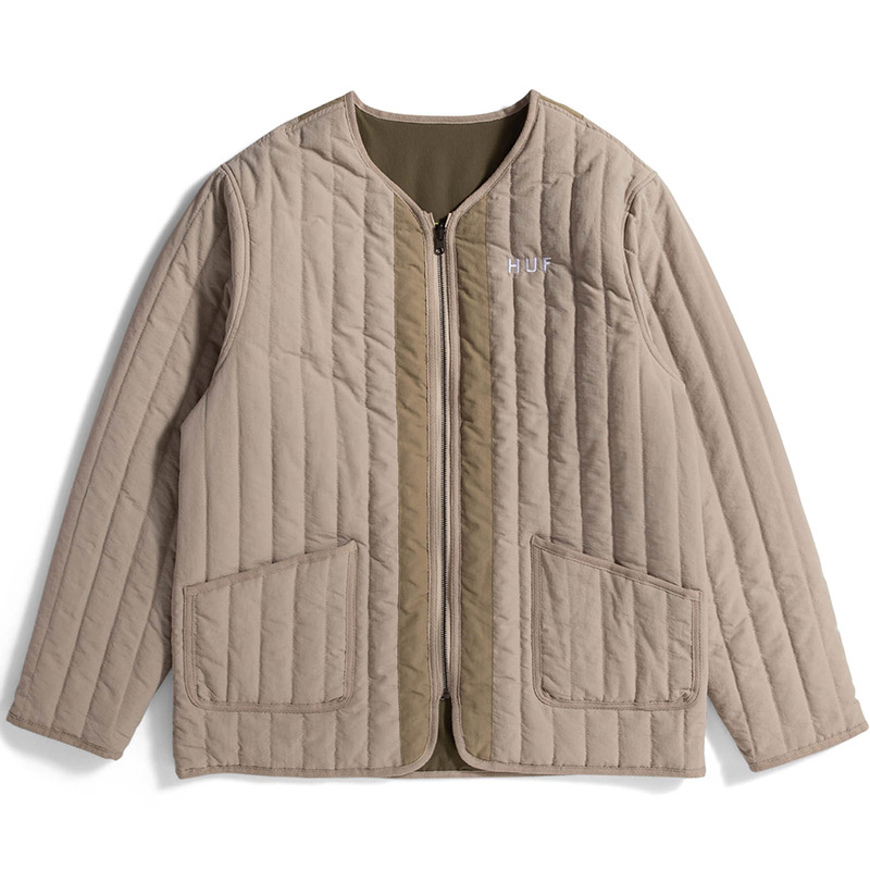 HUF Worldwide Reversible Liner Jacket Cream HUF Worldwide Reversible Liner Jacket Cream