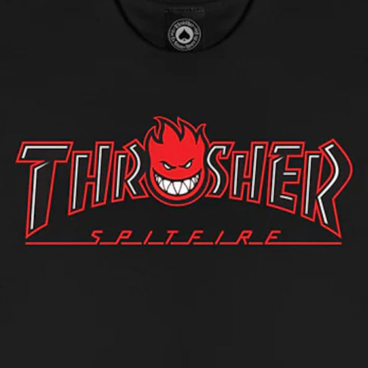 Thrasher x Spitfire Big Head Outline T-Shirt Black