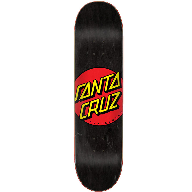 Santa Cruz Classic Dot Skateboard Deck Black 8.25 Santa Cruz Classic Dot Skateboard Deck Black 8.25