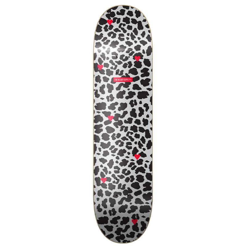 Heart Supply Luxury Cheetah Skateboard Deck Black/White 8.0