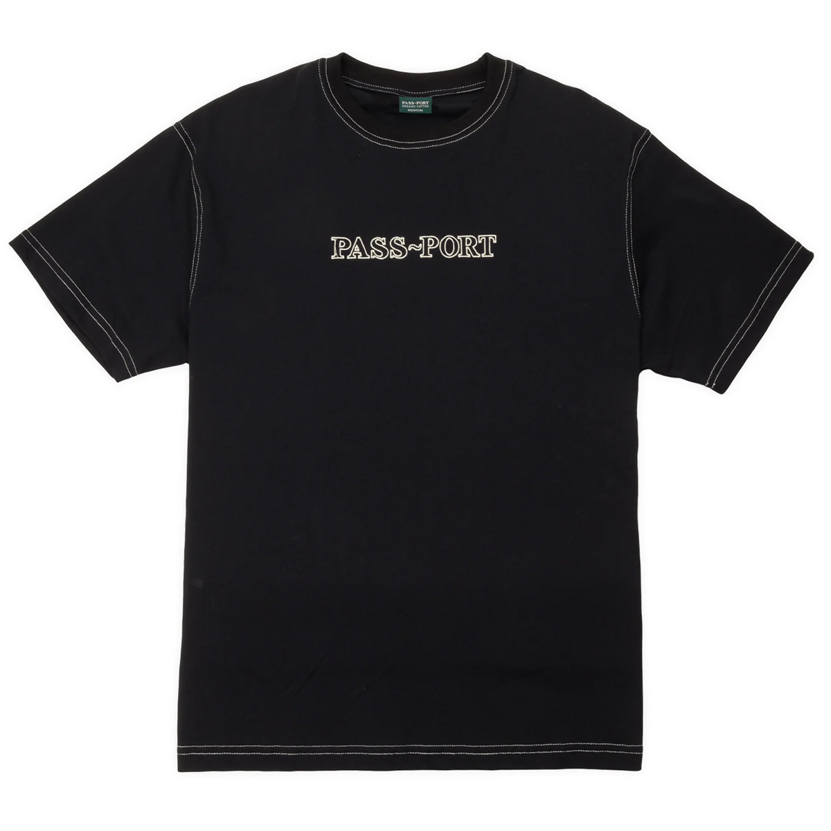 Pass Port Official Organic Cotton T-Shirt Black