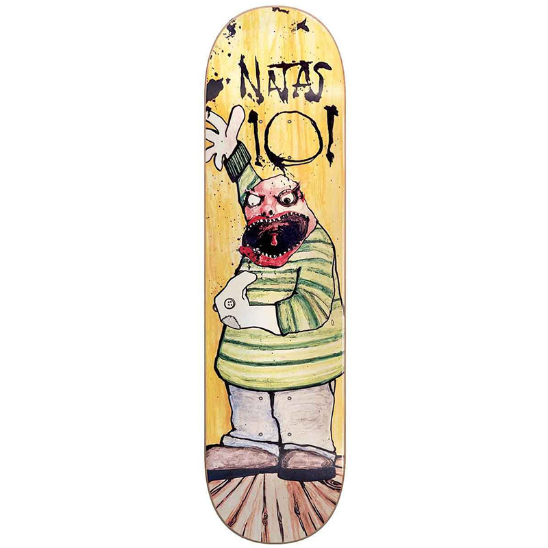 101 Natas Sock Puppet Heat Transfer Skateboard Deck Yellow 8.25