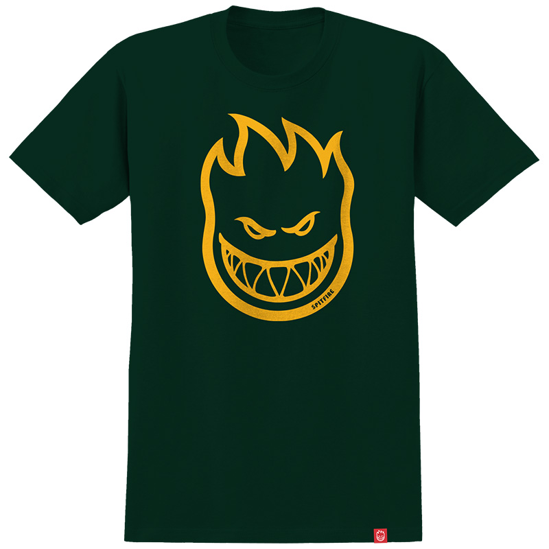 Spitfire Bighead Youth T-Shirt Forest Green/Gold