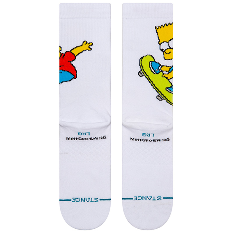 Stance Bart Simpson Socks White Stance Bart Simpson Socks White