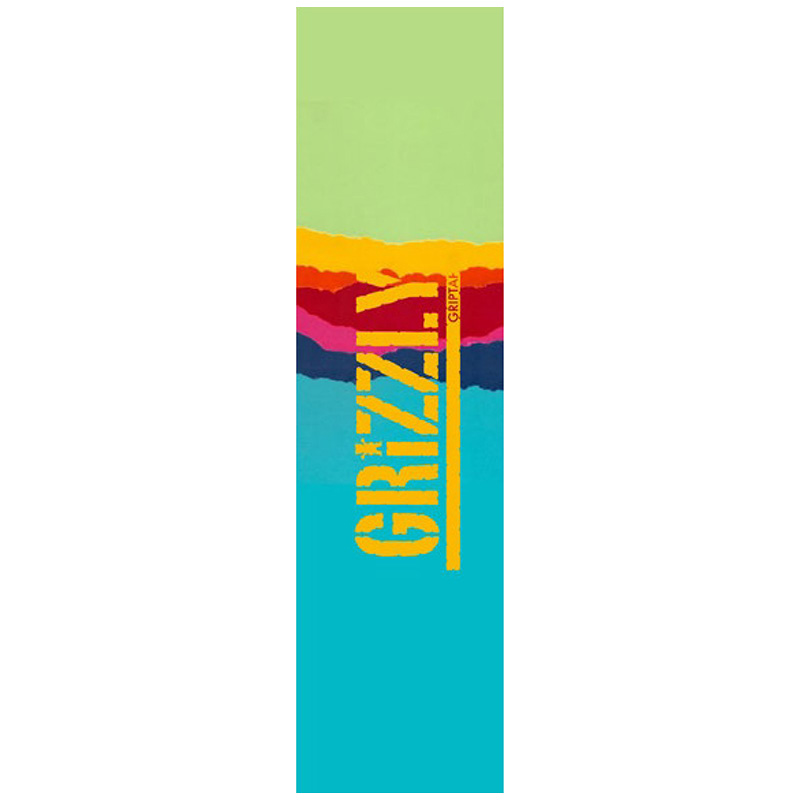 Grizzly Range Stamp Griptape Sheet Turquoise/Green 9.0