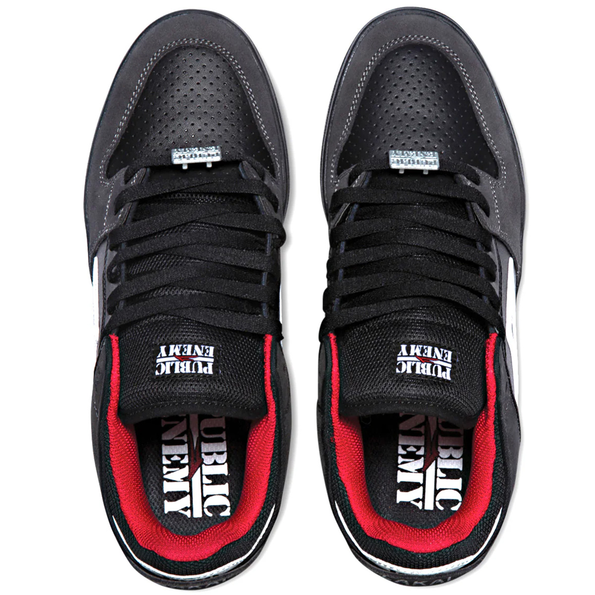 Lakai Public Enemy Telford Low Black/Charcoal Suede