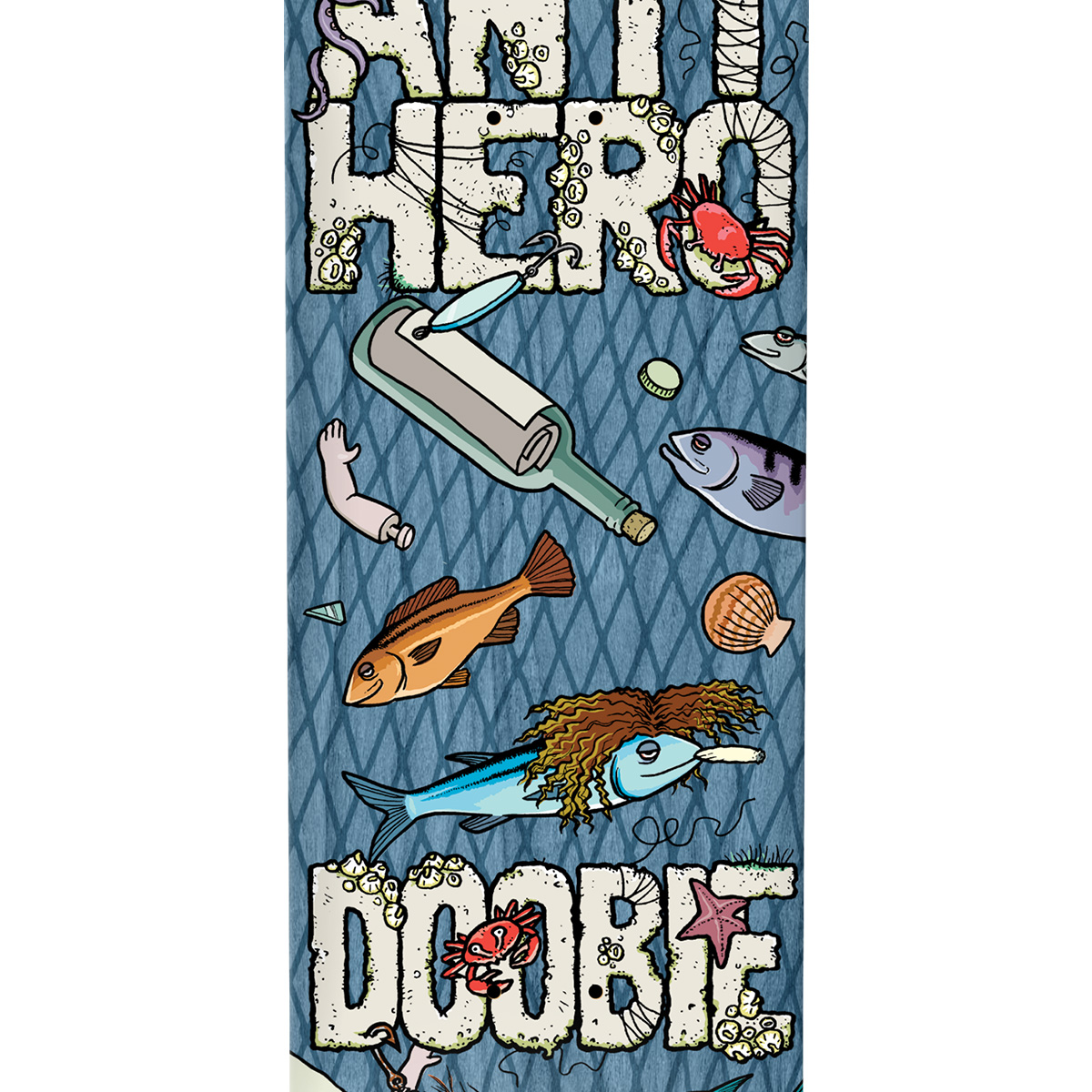 Anti Hero Doobie Catch Of The Day Skateboard Deck Sea Blue 8.75