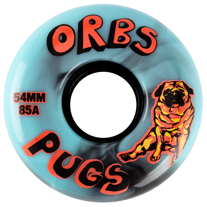Orbs Pugs Conical Wheels 85A Black/Blue Split 54mm
