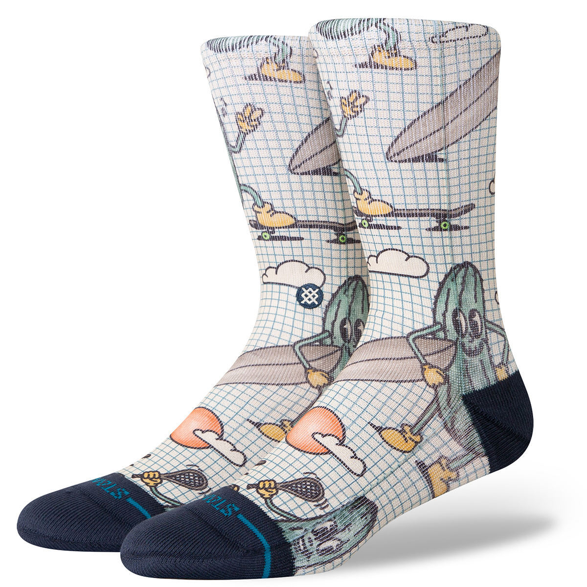 Stance Feeling Pickled Crew Socks Cream Stance Feeling Pickled Crew Socks Cream