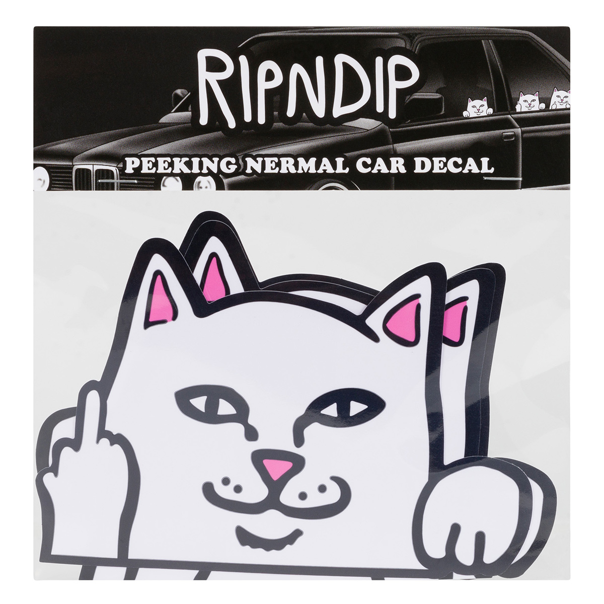 RipnDip Peeking Nermal Car Stickers Pack White RipnDip Peeking Nermal Car Stickers Pack White