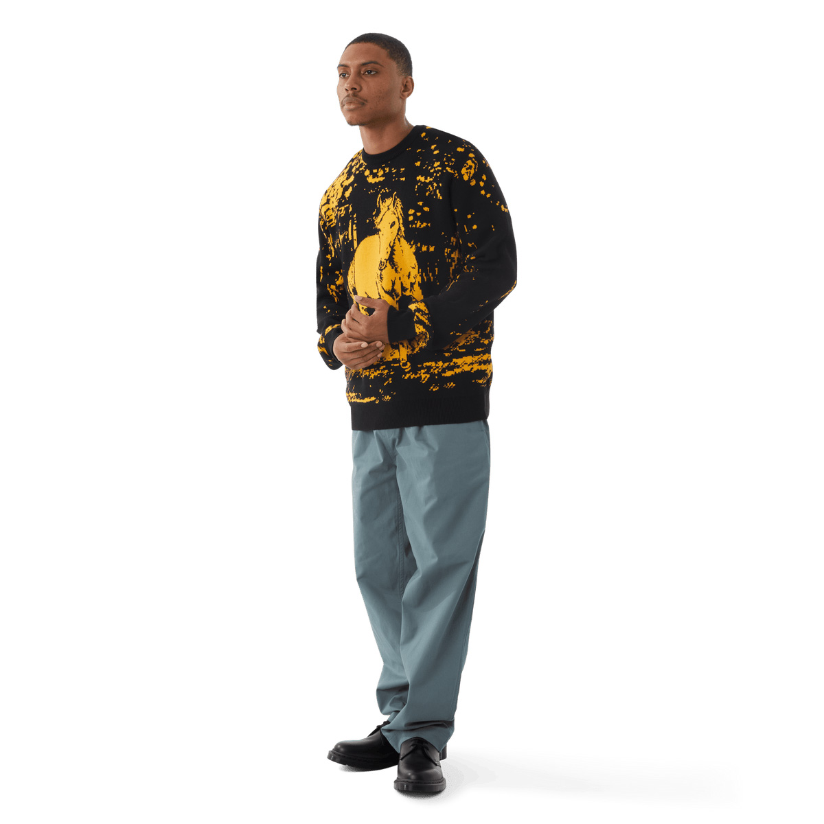 HUF No5 Horse Crewneck Sweater Black HUF No5 Horse Crewneck Sweater Black