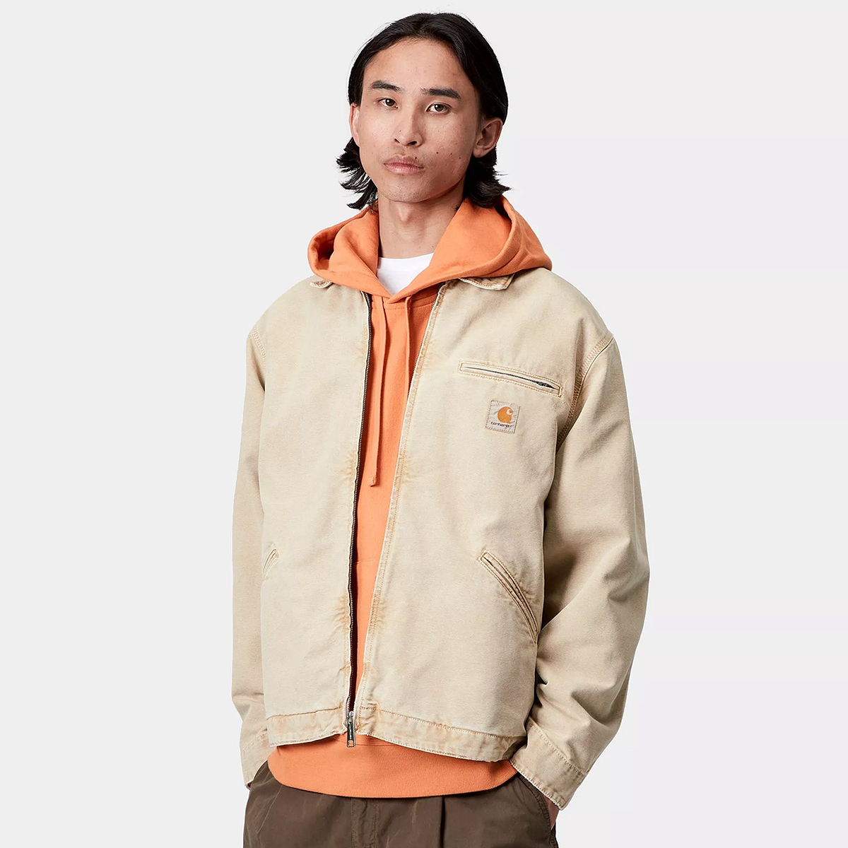 Carhartt WIP OG Detroit Jacket Dusty H Brown/Dusty H Brown Chalk Wash Carhartt WIP OG Detroit Jacket Dusty H Brown/Dusty H Brown Chalk Wash