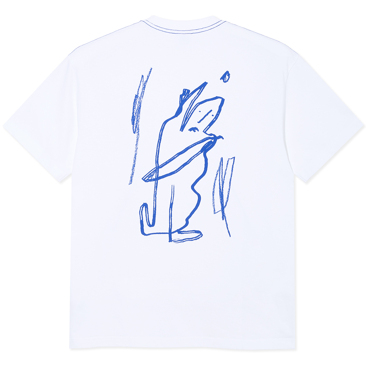 Polar Doodle Contrast T-shirt White/Ultramarine