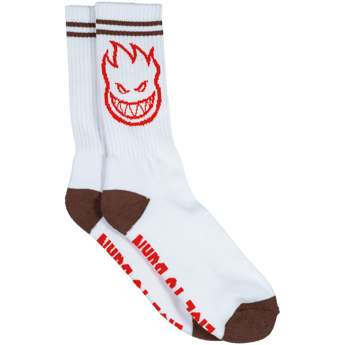 Spitfire Bighead Socks White/Burgundy/Red