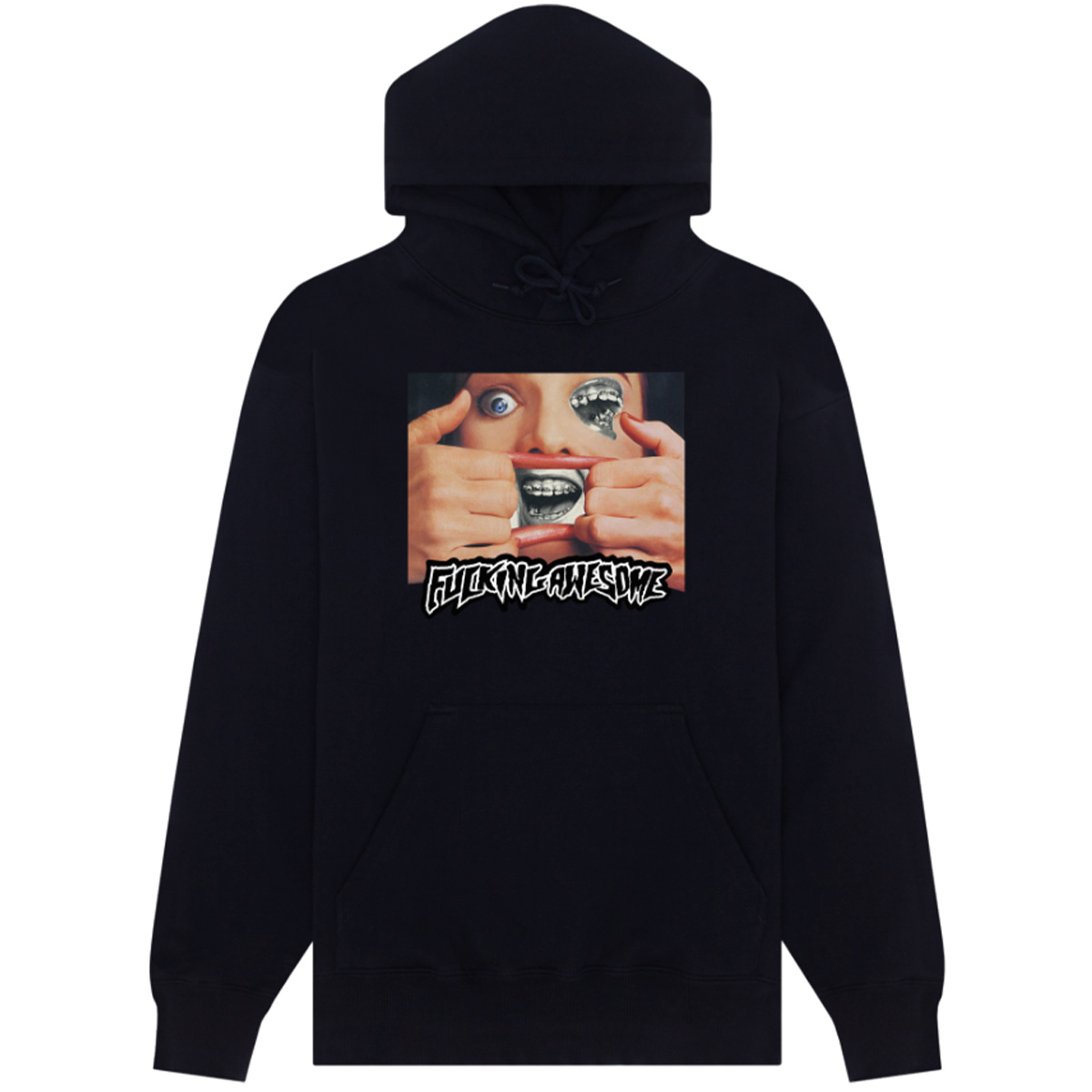 Fucking Awesome Brace Face Hoodie Black