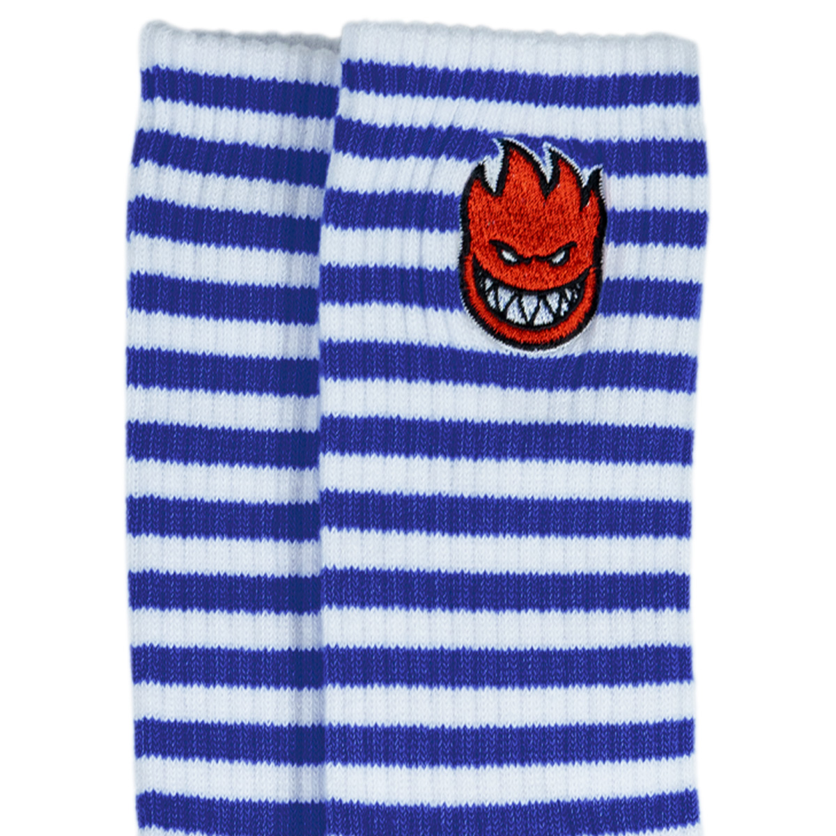 Spitfire Bighead Fill Stripe Emb Socks Blue/White