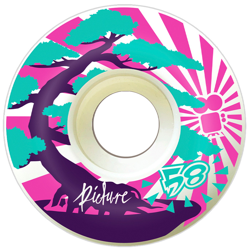 Picture Wheel Co Bonsai Soft Pink Conical Wide Wheels 80A 58mm