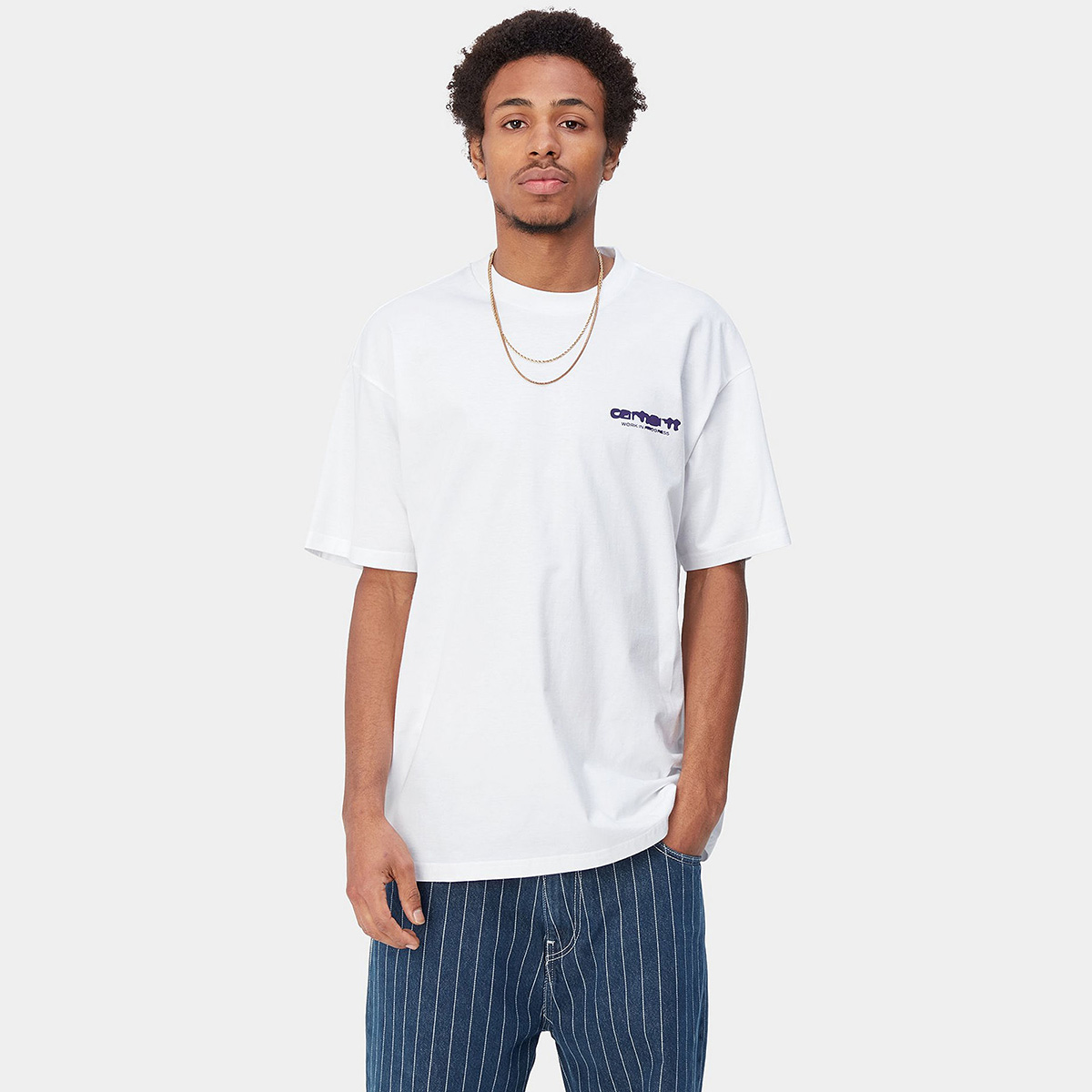 Carhartt WIP Ink Bleed T-Shirt White/Tyrian Carhartt WIP Ink Bleed T-Shirt White/Tyrian