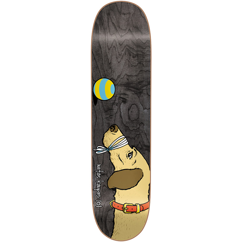 101 Natas Dog Screen Print Skateboard Deck Black/Veneer 7.88