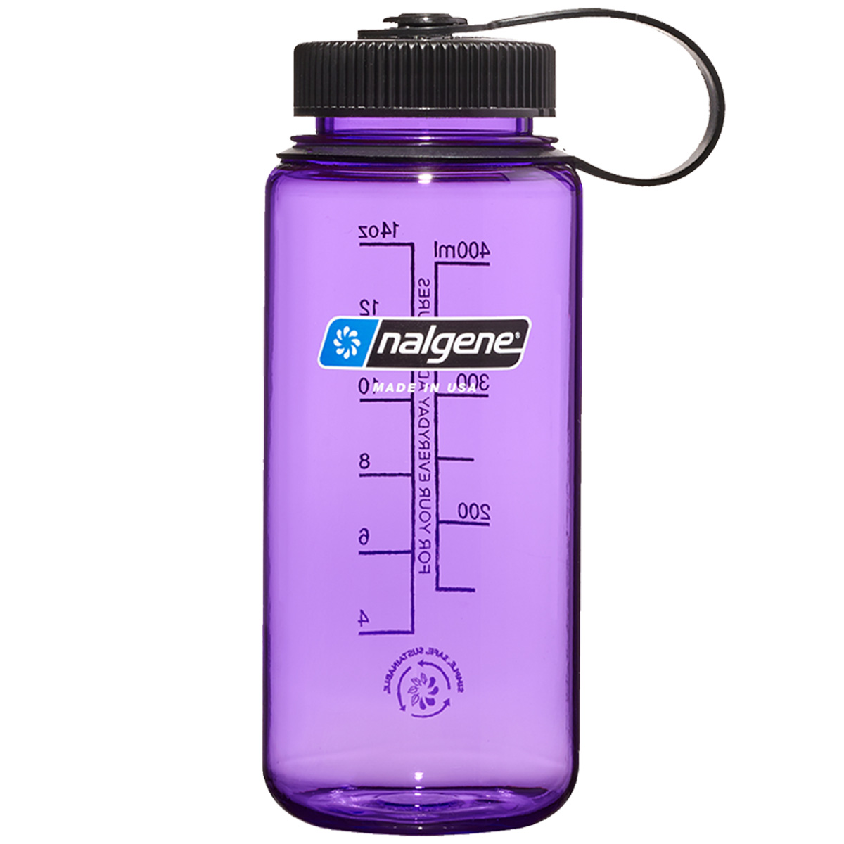 Nalgene Wide Mouth 500ml Purple/Black Cap Sustain