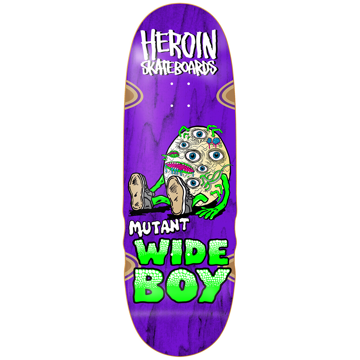 Heroin Mutant Wide Boy Skateboard Deck 10.28