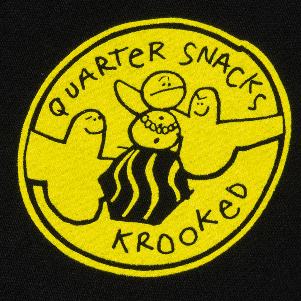 Krooked x Quartersnacks Snackman Hoodie Black