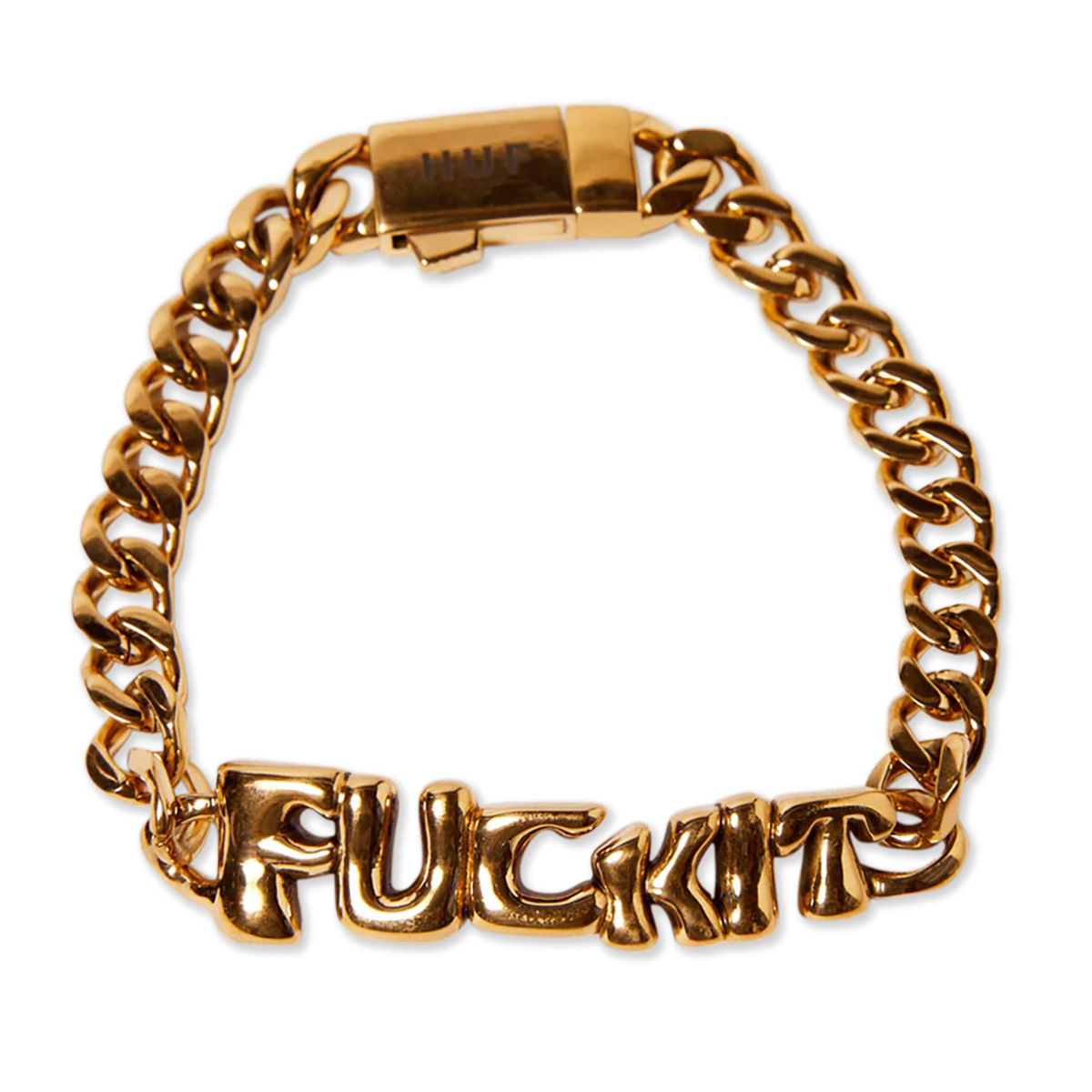 HUF Fuck It Warped Id Bracelet Gold HUF Fuck It Warped Id Bracelet Gold