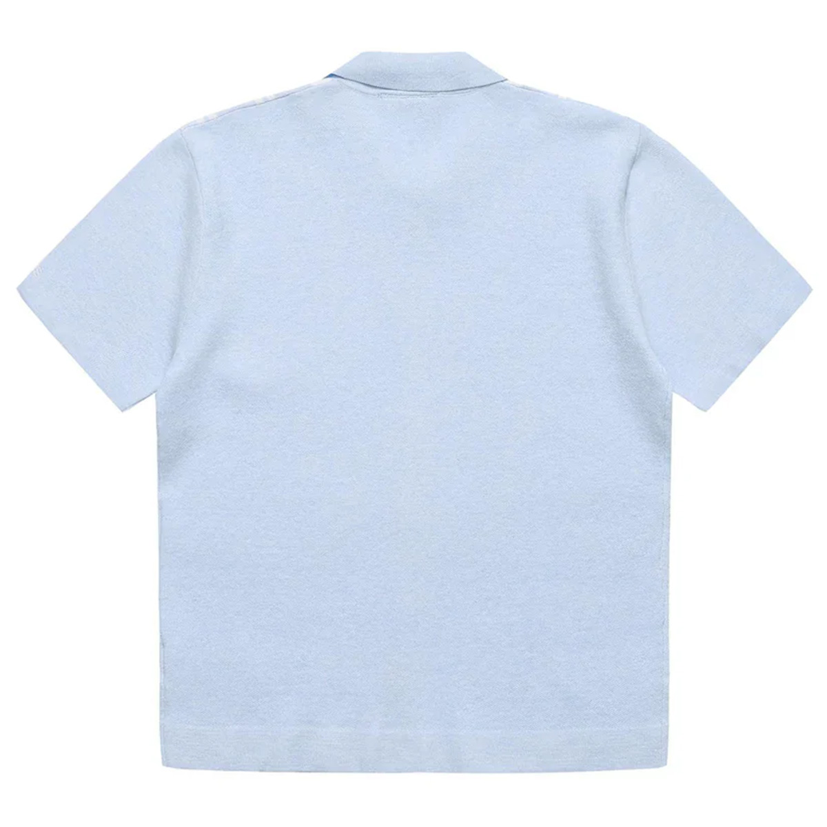 Helas Aldo Knit Full Zip Polo Light Blue