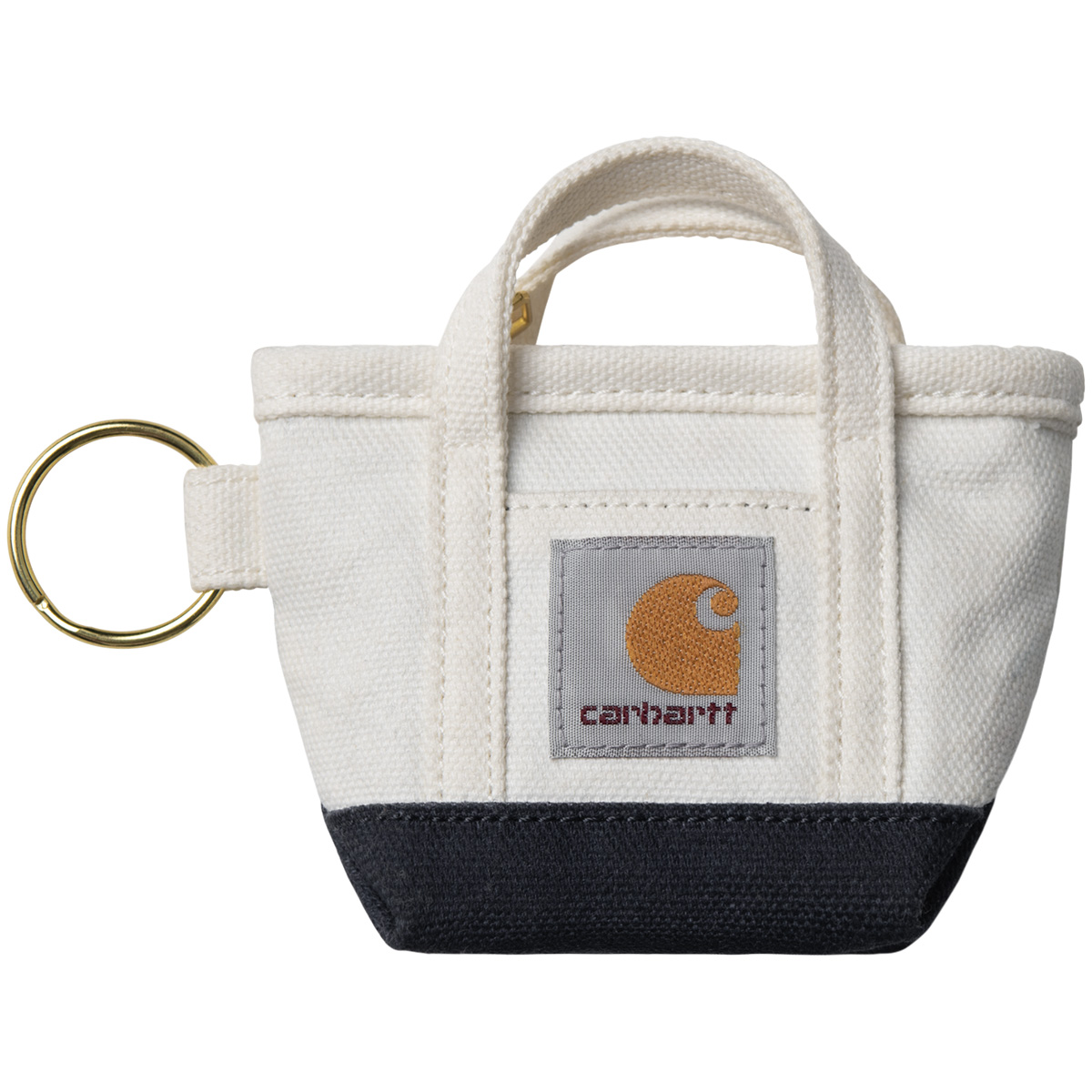 Carhartt WIP Mini Tote Bag Keychain Natural/Blue