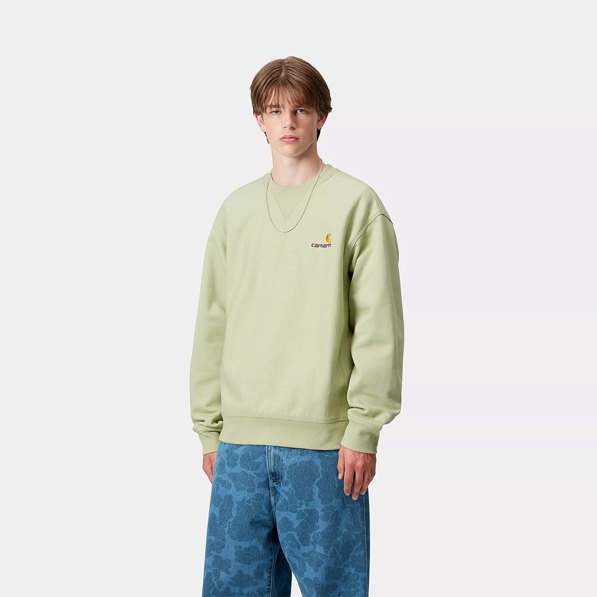 Carhartt WIP American Script Sweater Pale Olive
