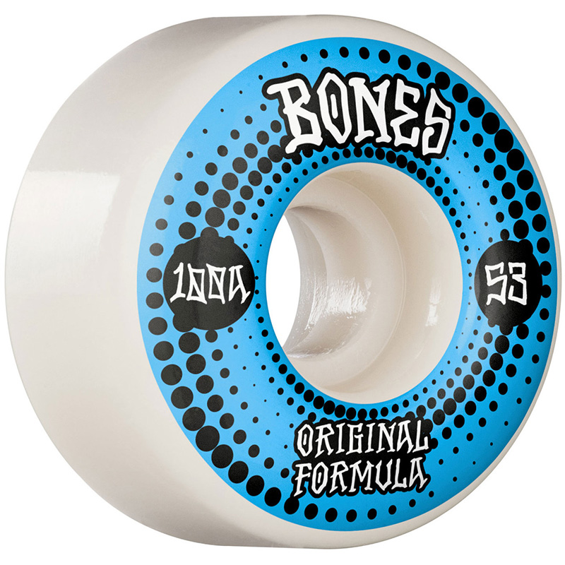 Bones 100's Originals V4 Wide Wheels 100a White 53mm