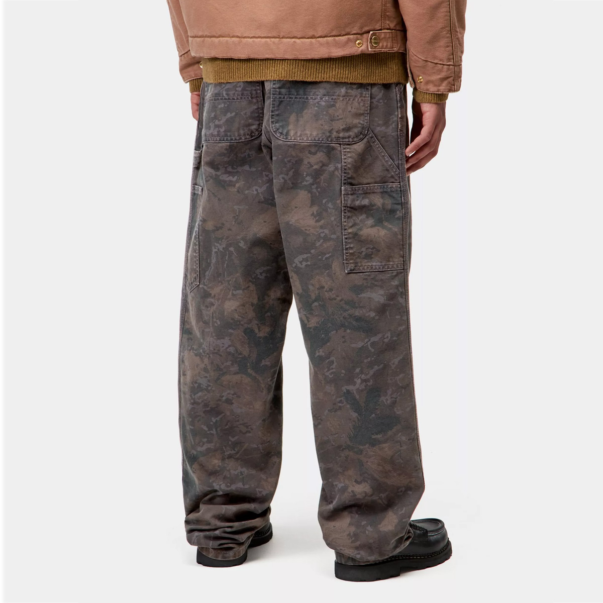 Carhartt WIP Single Knee Pant Camo Combi Green/Graphite Garment Dyed