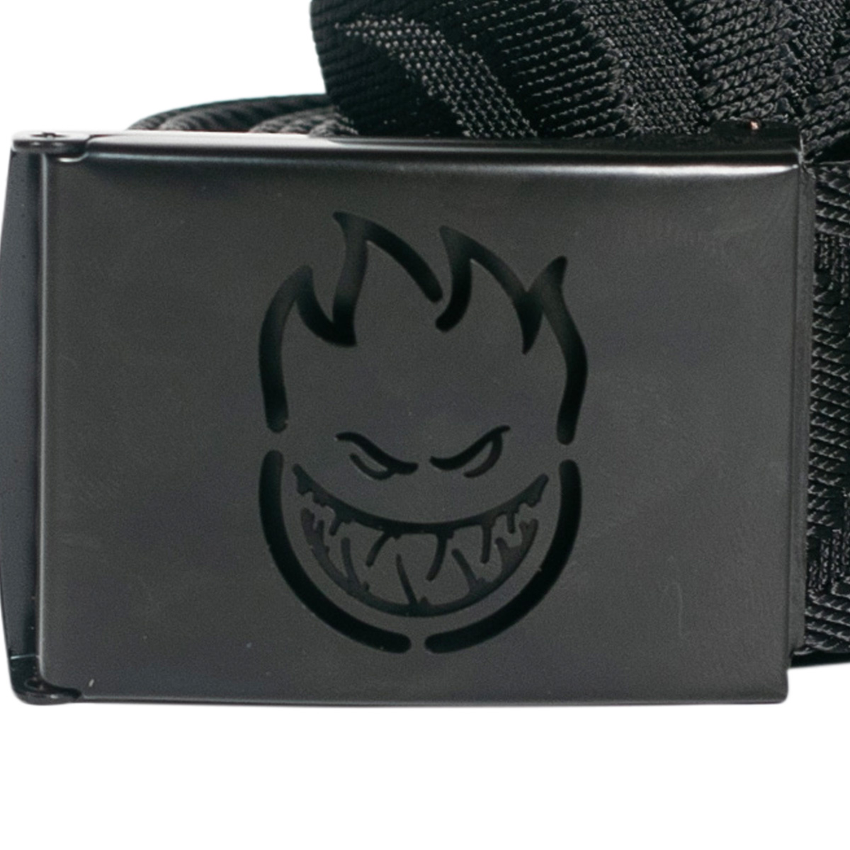 Spitfire Bighead Cut Out Crescent Jaquard Web Belt Black/Black