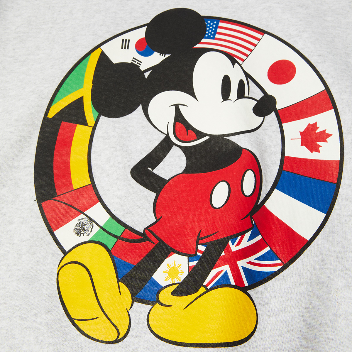 HUF x Mickey Worldwide Tour Sweater Heather Grey