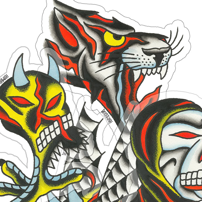 Deathwish Seven Trumpets Sticker Assorted Deathwish Seven Trumpets Sticker Assorted