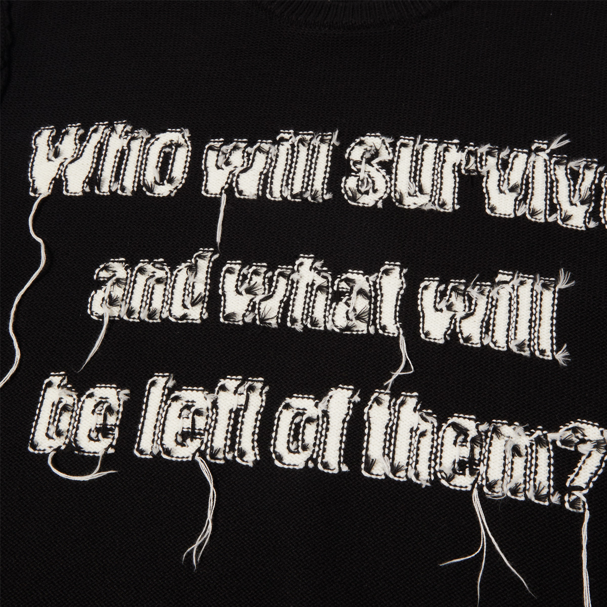 HUF x Chainsaw Survive Cable Knit Sweater Black