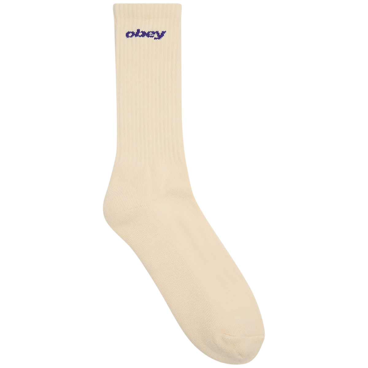 Obey Sports Logo Socks Unbleached