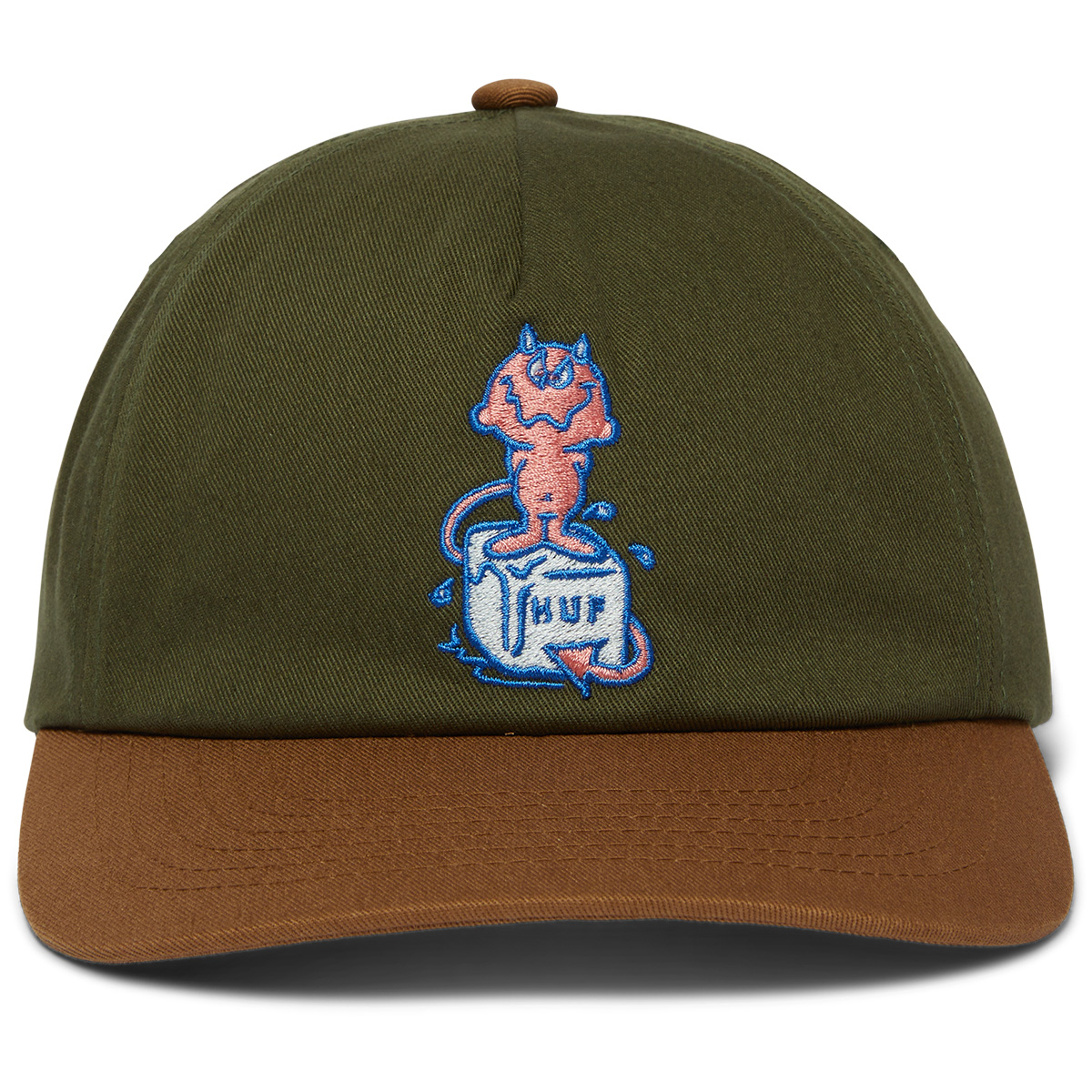 HUF Melt 5 Panel Snapback Green