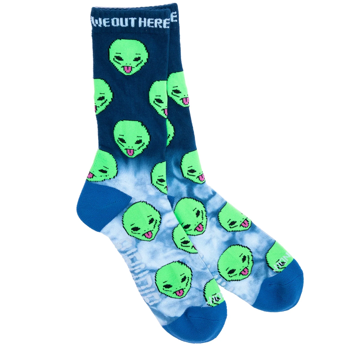 RIPNDIP We Out Here Socks Blue/Half Dye