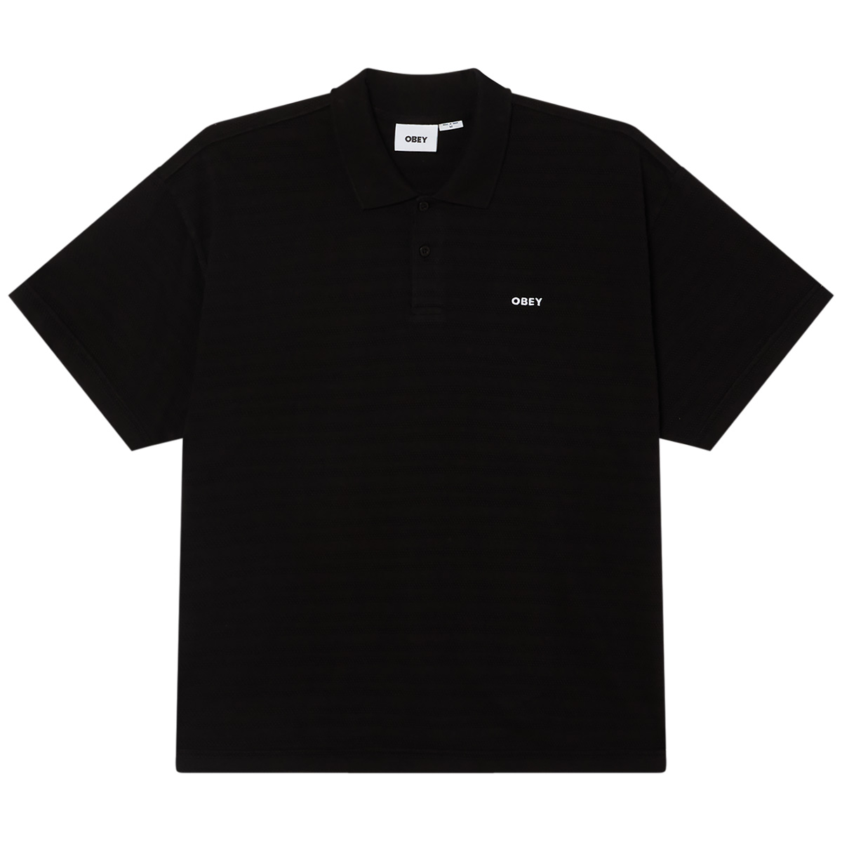 Obey Bold Polo Shirt Pigment Black