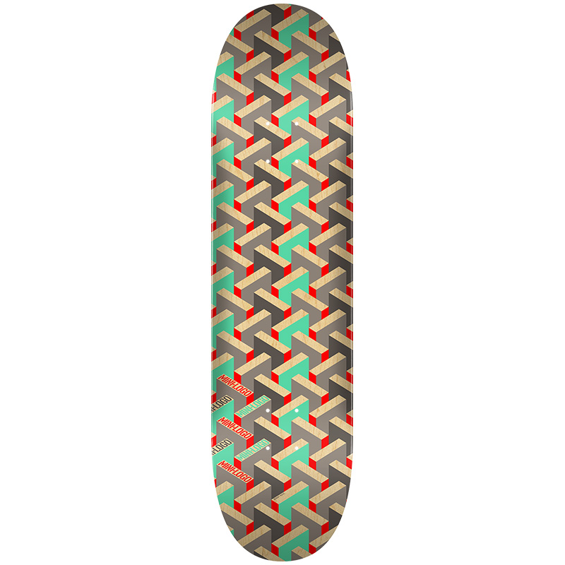 Mini Logo Patterns Maze 19 Birch Skateboard Deck Shape 243 8.25