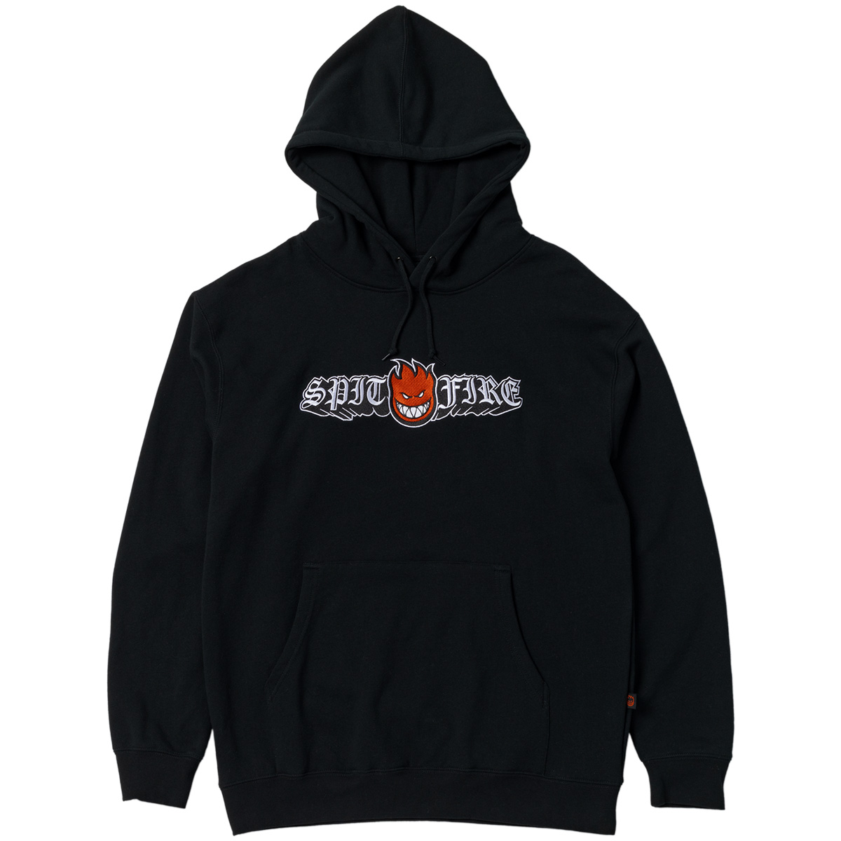 Spitfire Old E Drop Bighead Emb Custom Hooded Sweater Black