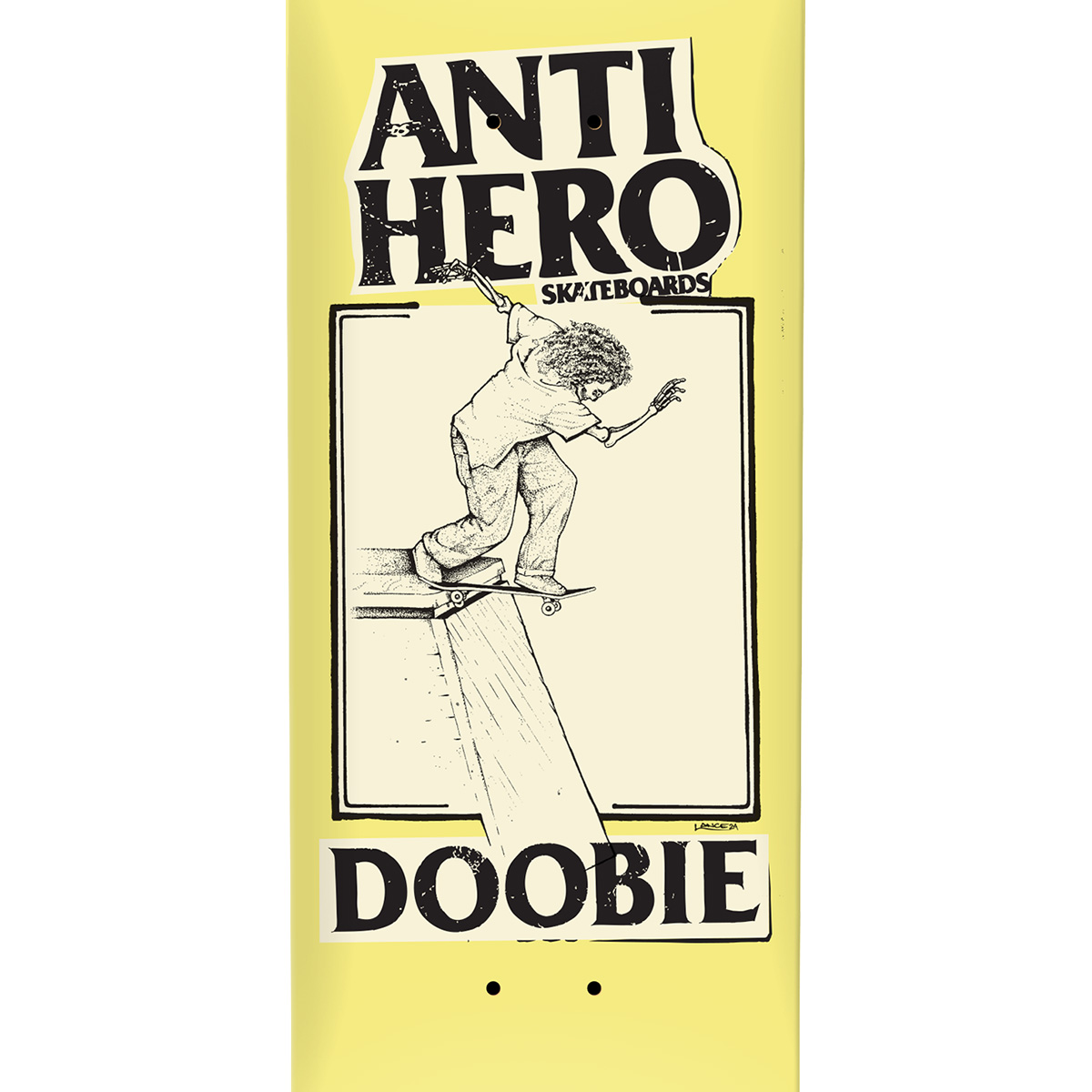 Anti Hero Doobie Lance Doobie Skateboard Deck Cream 8.75