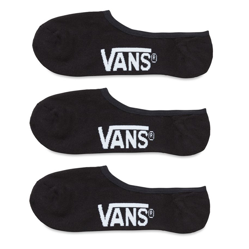 Vans Classic Super No Show Socks Black 3-Pack